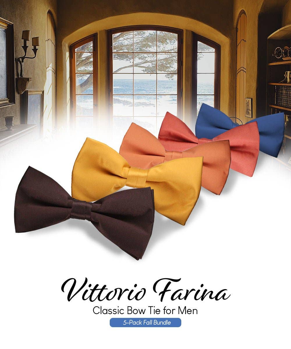 Solid Bow Tie in a Box (Multipacks) by Vittorio Farina