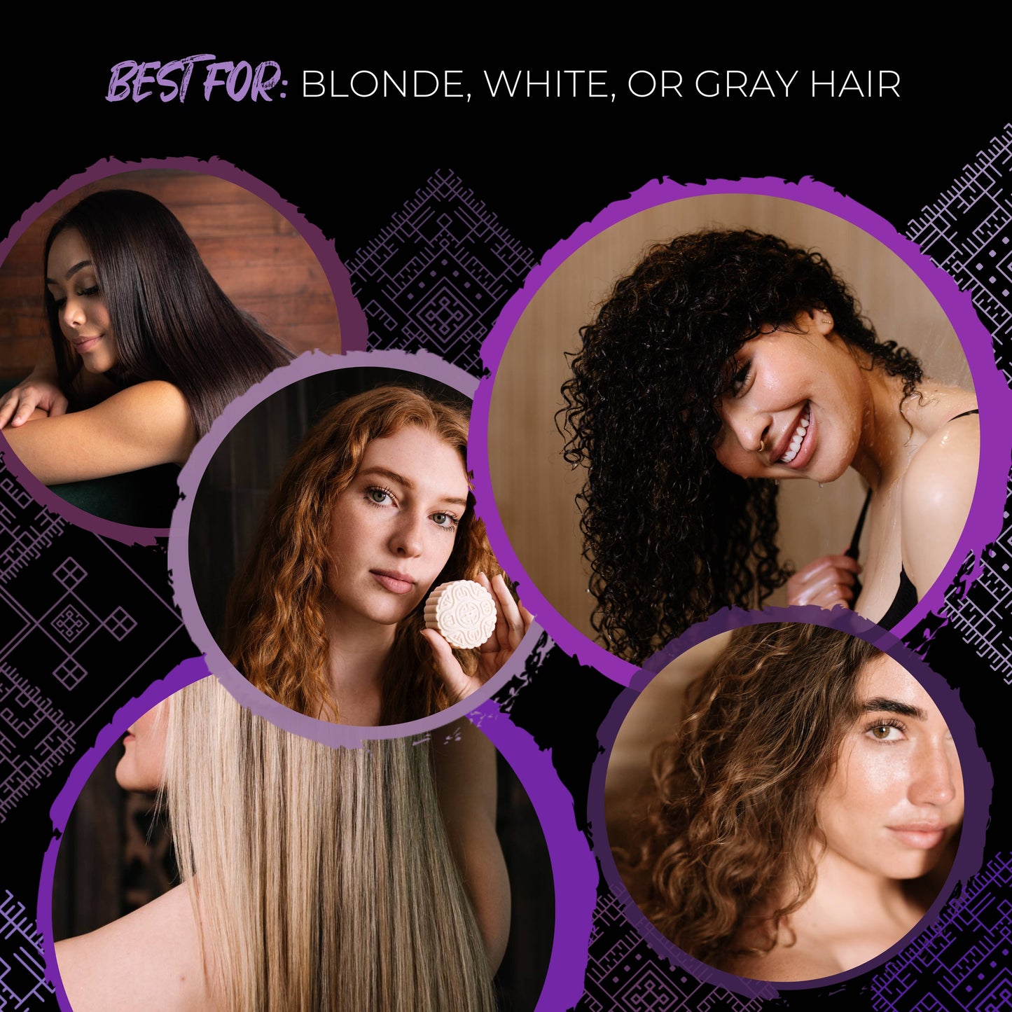 Biotin Purple-Toning Conditioner Bar for Blonde & Gray Hair