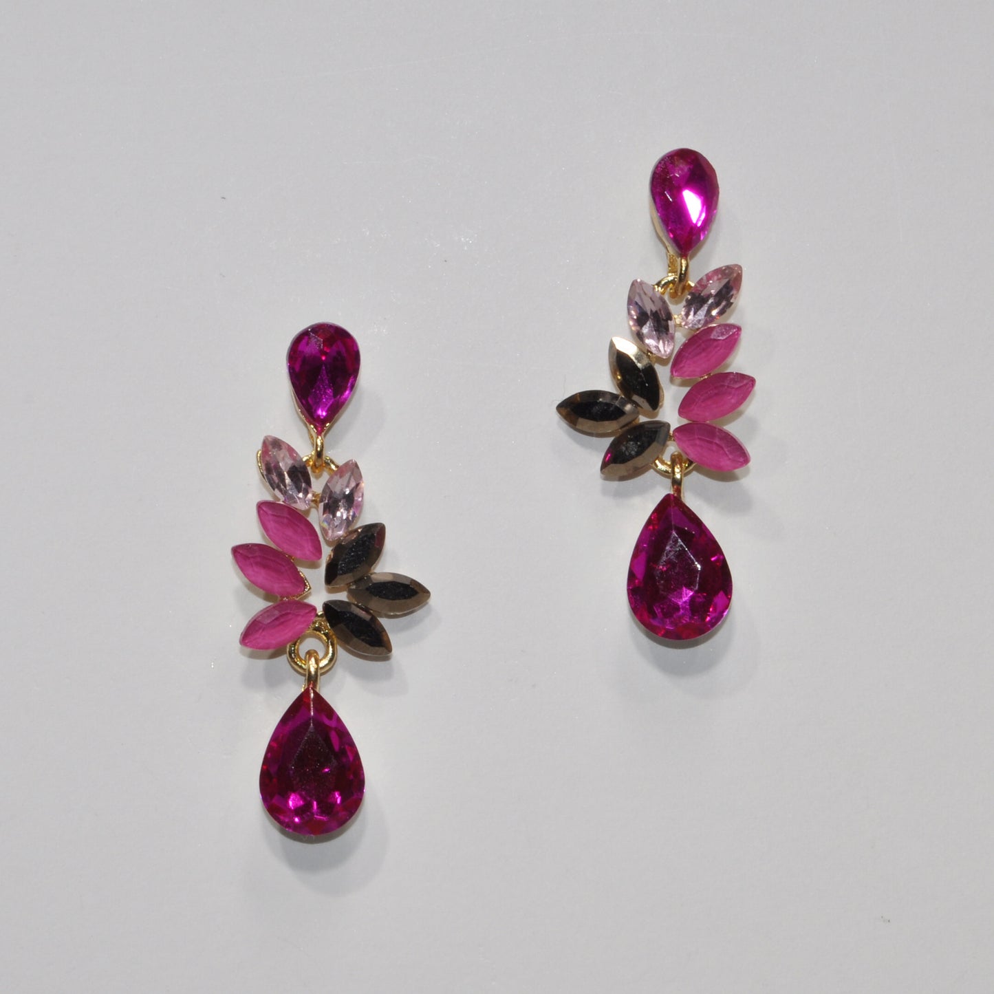 Fuchsia Teardrop Marquis Earrings