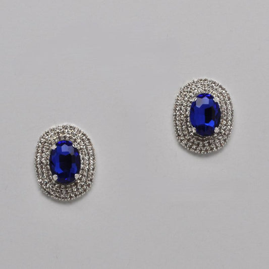 Sapphire Oval Earrings