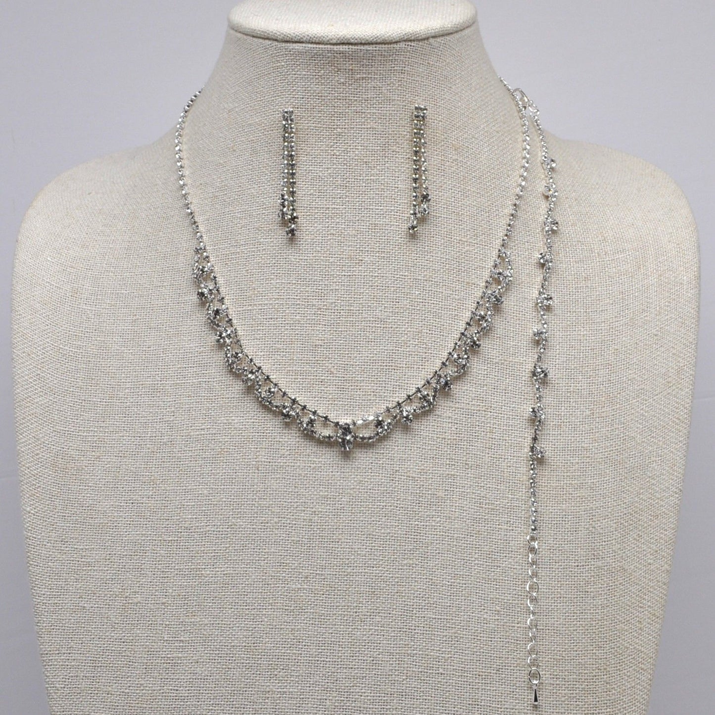 Clear Simple Wavy Crystal 3 Piece Set