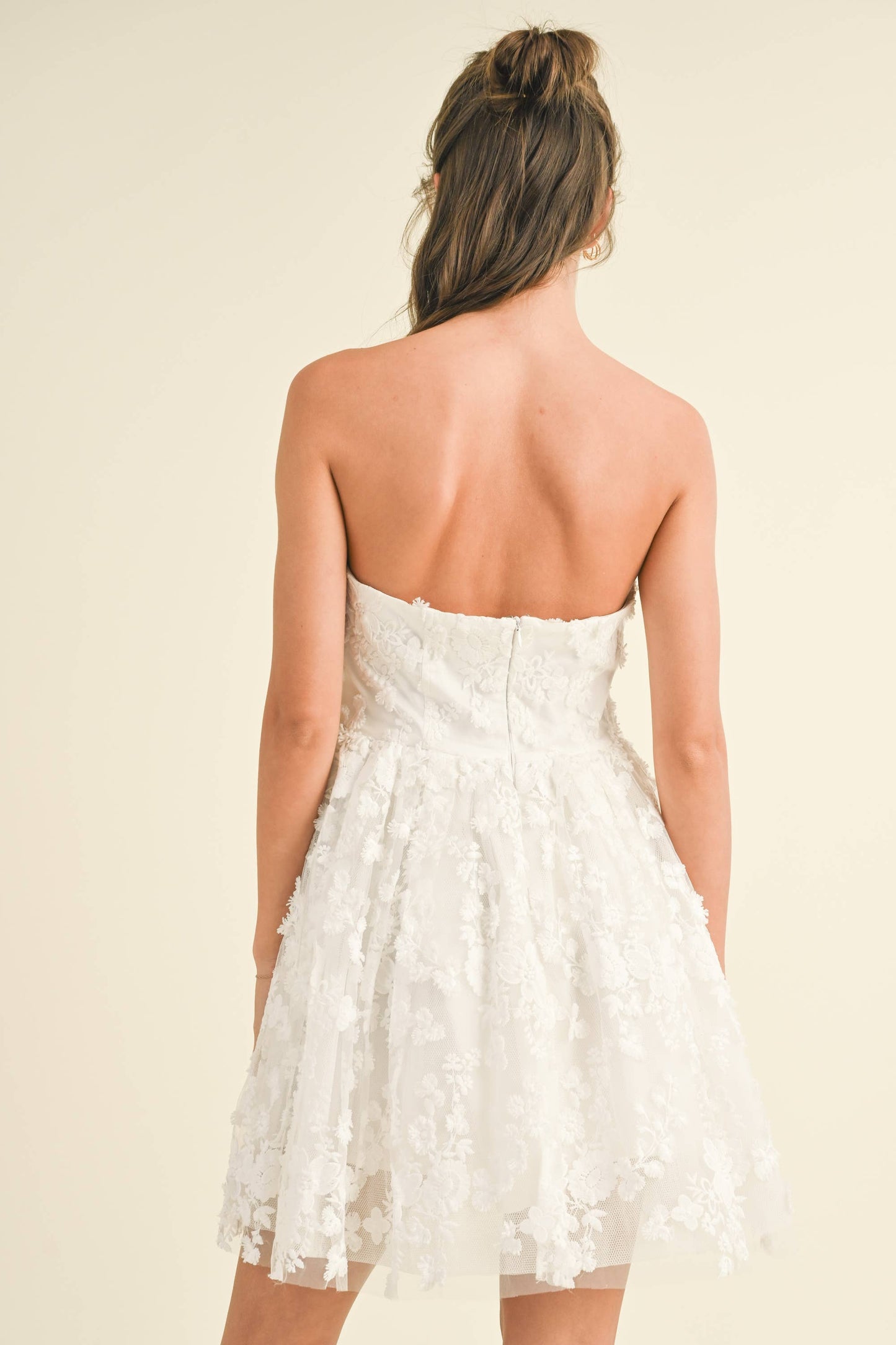 Textured Floral fabric A-Line Tube Dress