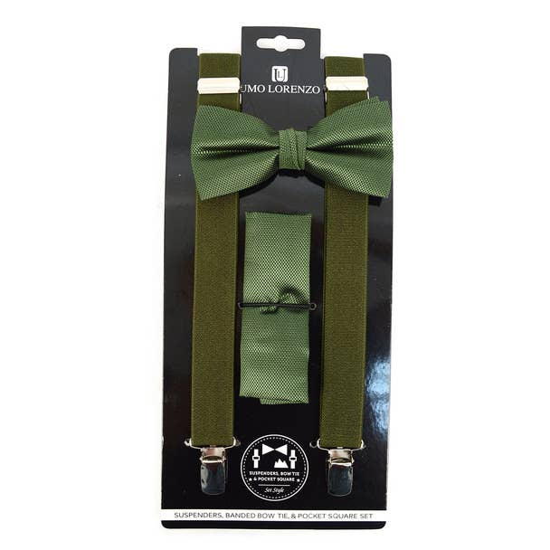Men's Solid Color Clip-on Suspenders