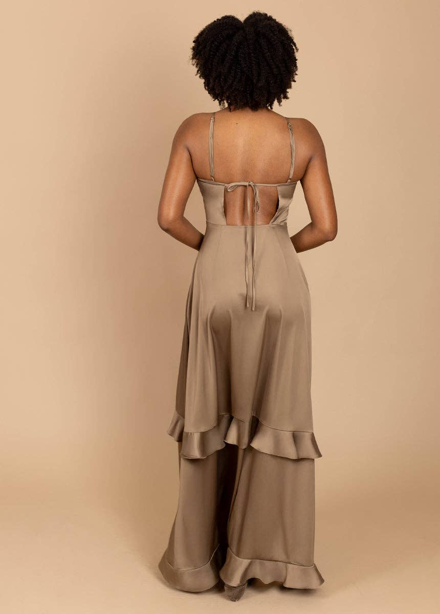 Allona Dress in Taupe