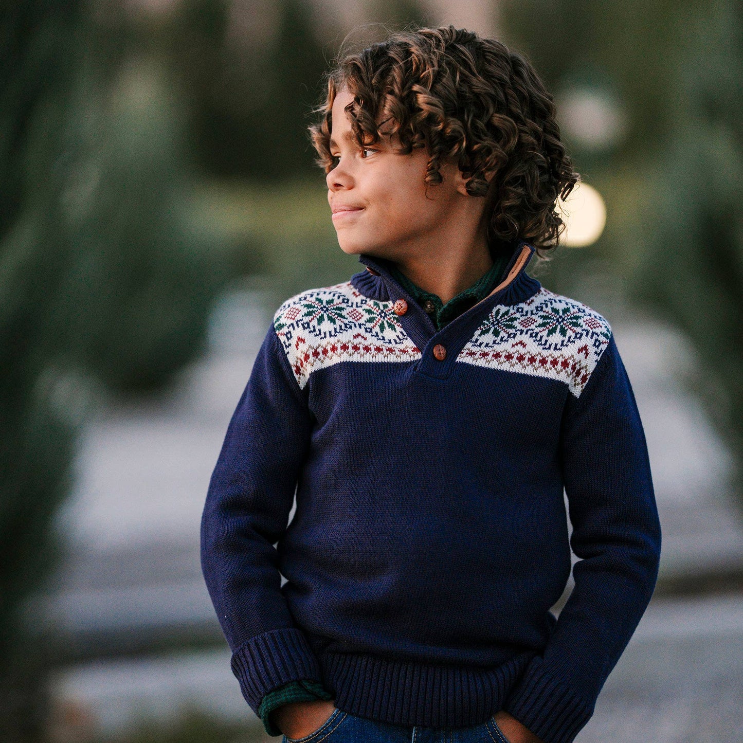 Organic Mock Neck Sweater
