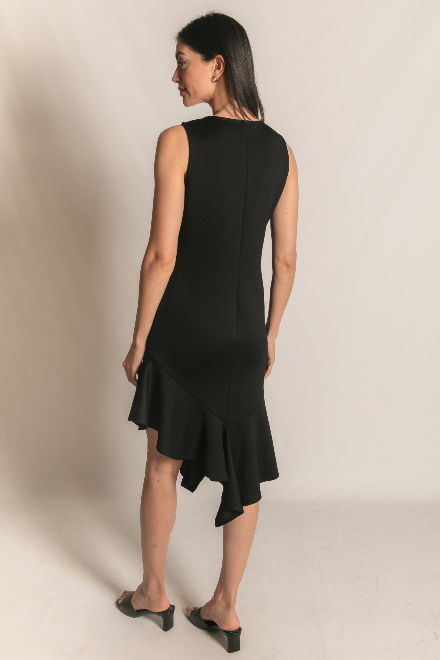 P. CILL Butter Modal Ruffle Bottom Sleeveless Midi Dress