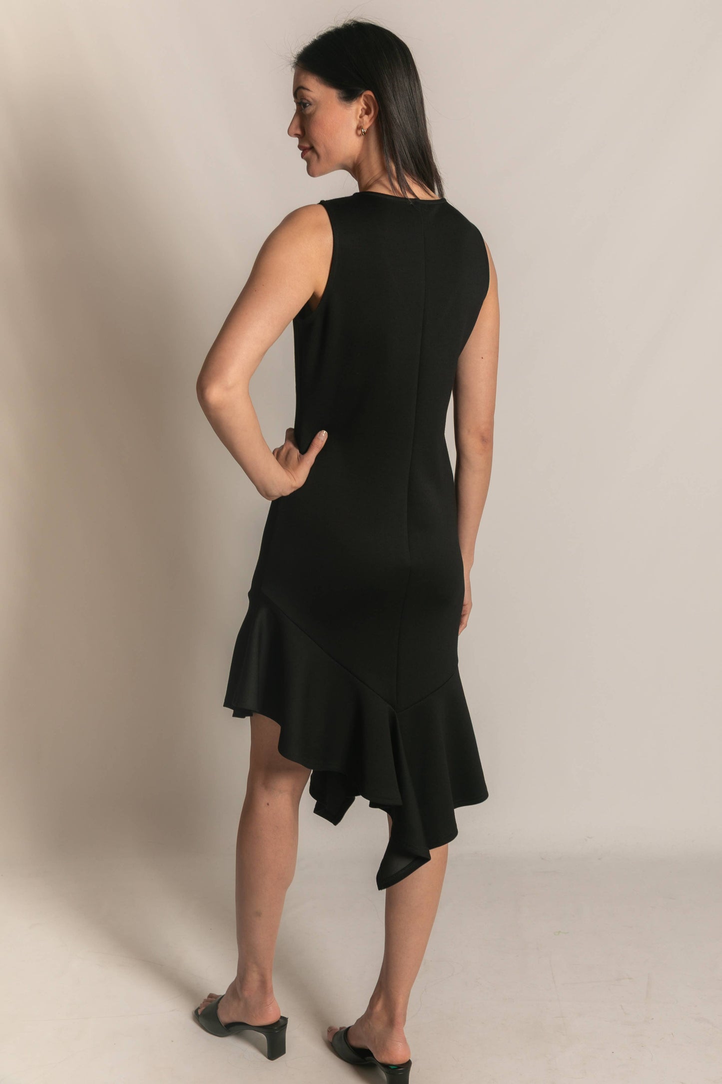 P. CILL Butter Modal Ruffle Bottom Sleeveless Midi Dress