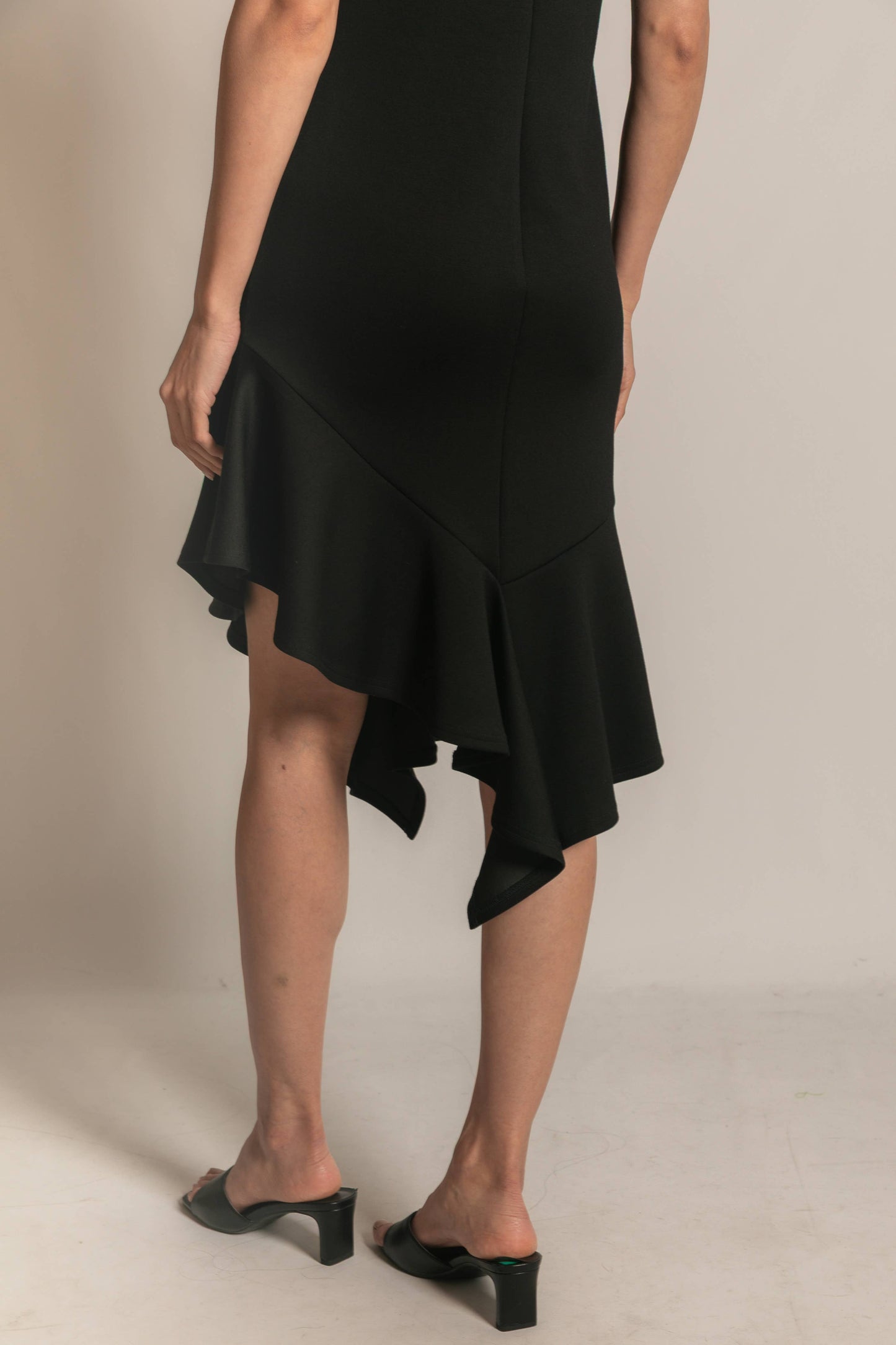 P. CILL Butter Modal Ruffle Bottom Sleeveless Midi Dress