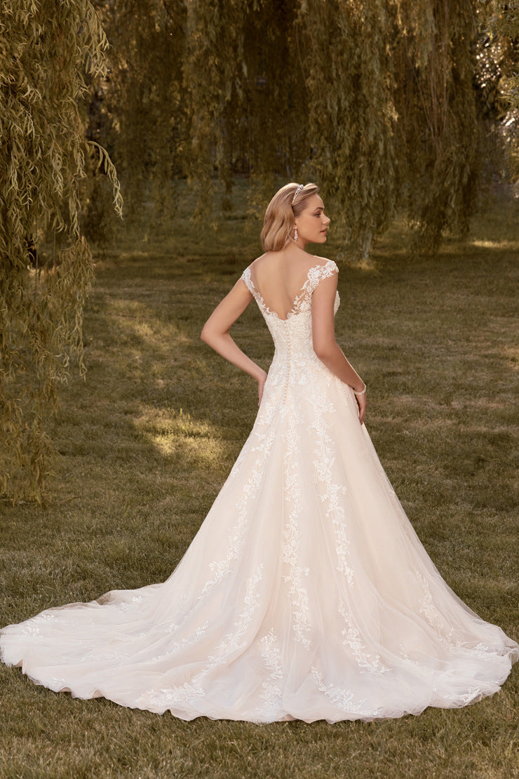 "Kensley" Y22185 Glittery A-Line Princess Wedding Dress by Sophia Tolli