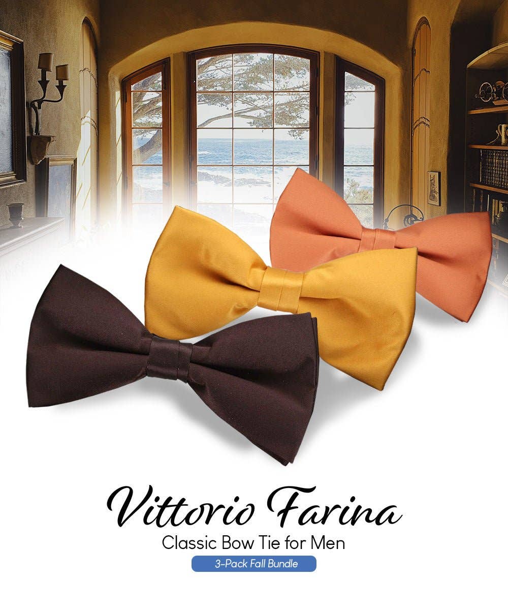 Solid Bow Tie in a Box (Multipacks) by Vittorio Farina