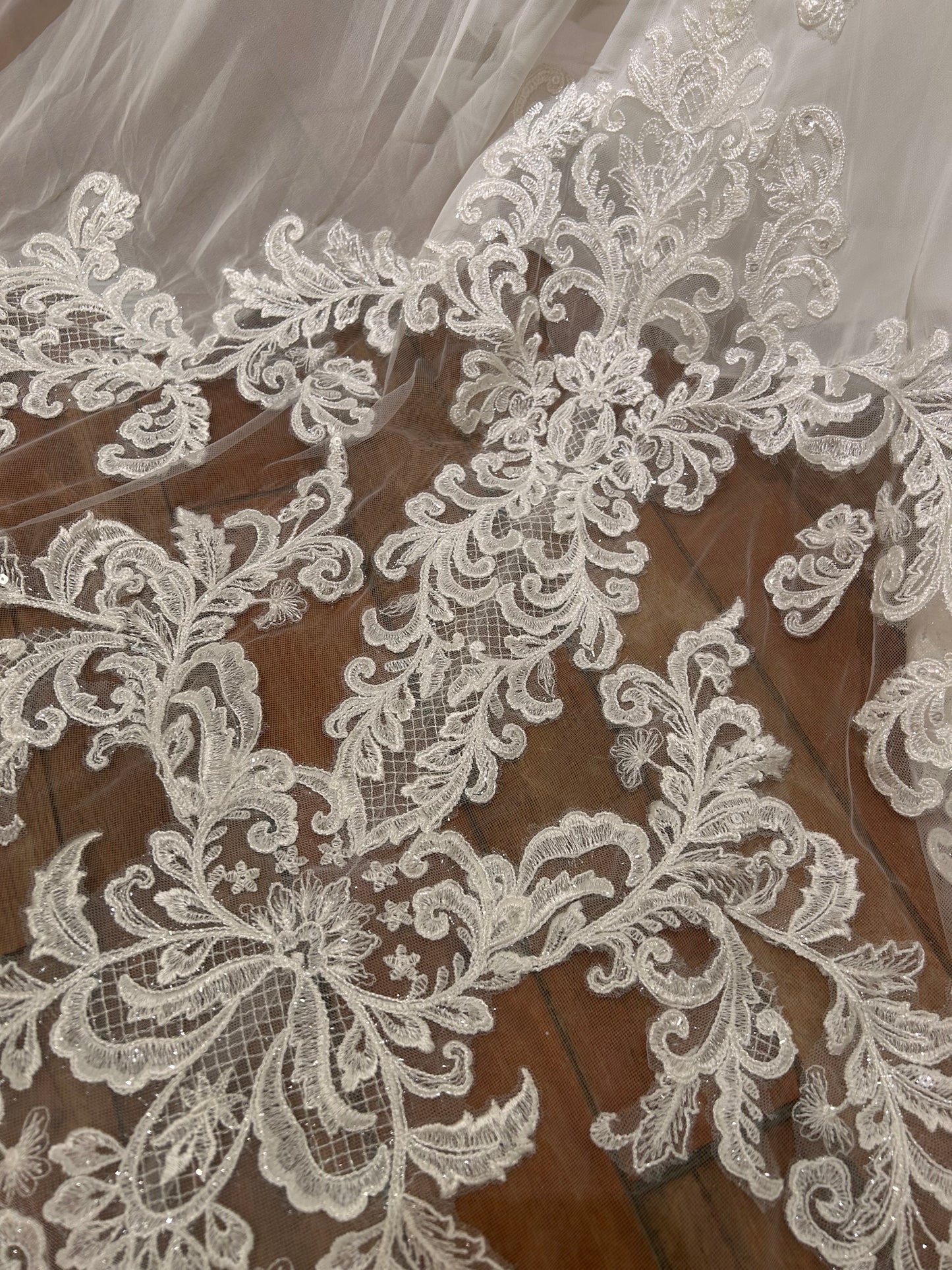 Savannah by Sean Philip A-line Lace Illusion Neckline