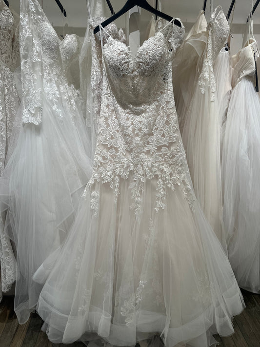 "Skylar" Y20046 Mermaid Wedding Dress with Sheer Bodice by Sophia Tolli