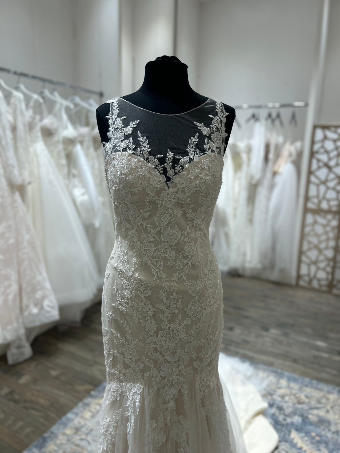 "Abby" Sleeveless Mermaid Lace Wedding Dress by Sean Philip Bridals
