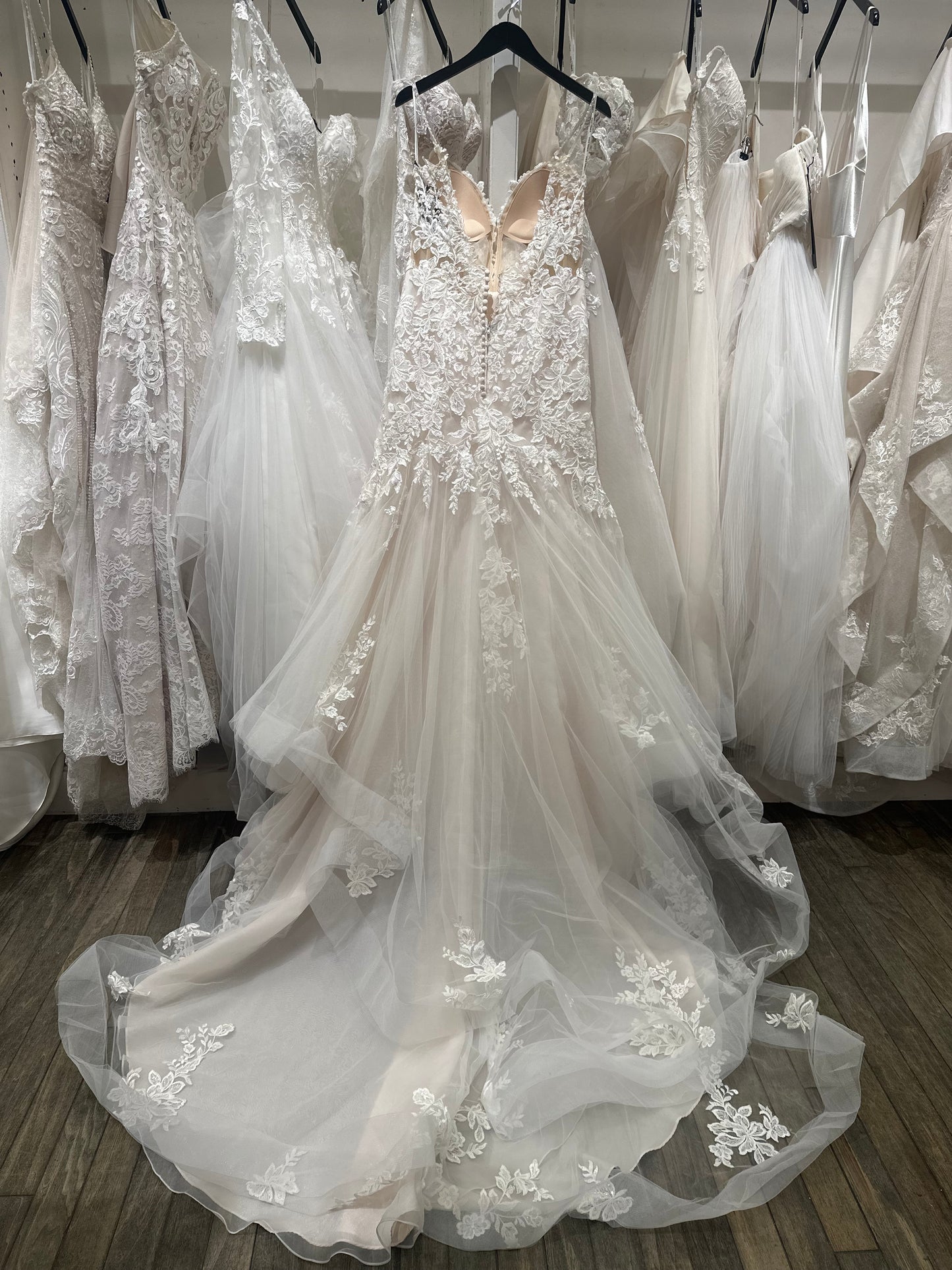 "Skylar" Y20046 Mermaid Wedding Dress with Sheer Bodice by Sophia Tolli