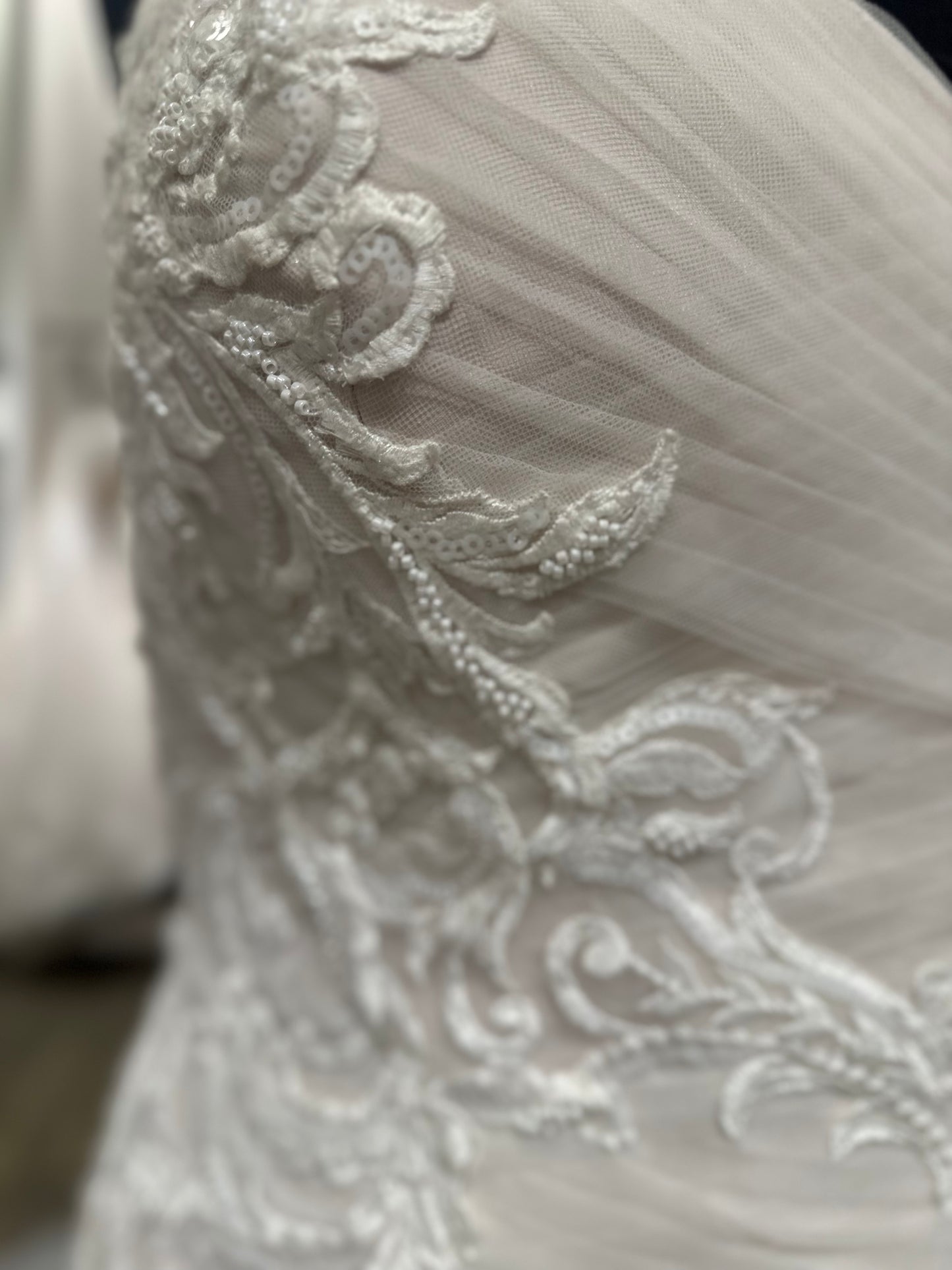 "Georgia" Ruche Sleeveless Mermaid Wedding Dress by Rebecca Ingram