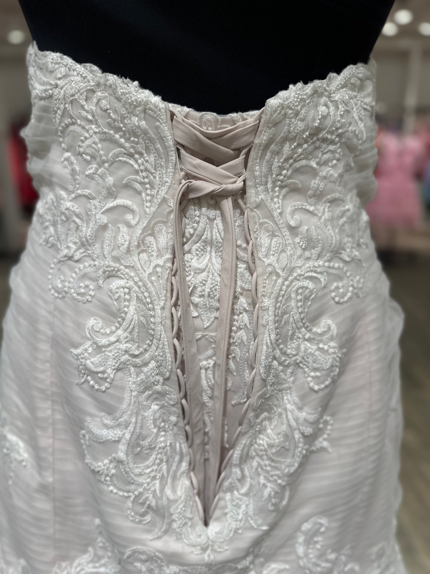 "Georgia" Ruche Sleeveless Mermaid Wedding Dress by Rebecca Ingram