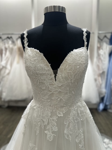 "Hudson" Y22180 Floral A-Line Wedding Dress by Sophia Tolli