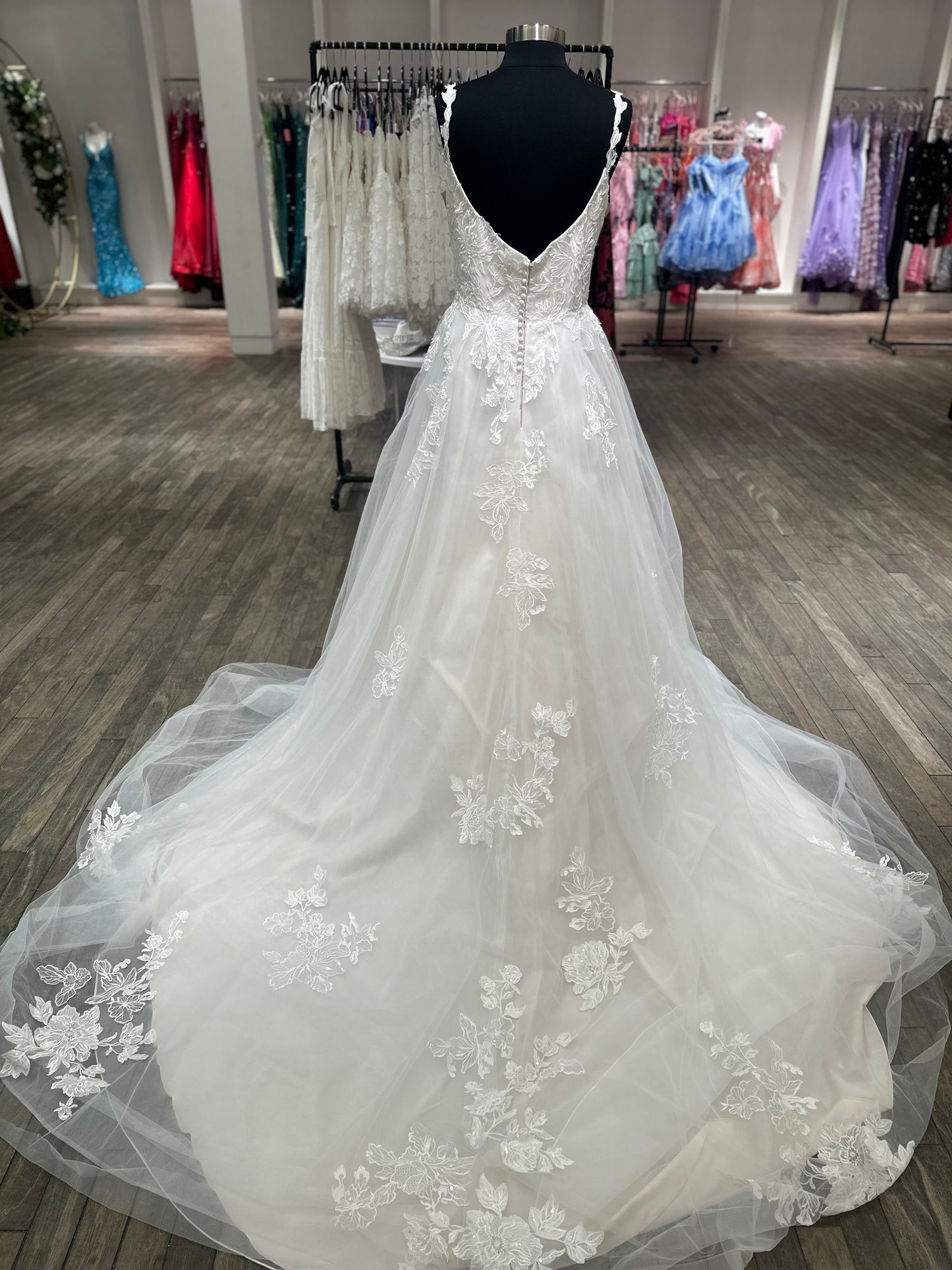 "Hudson" Y22180 Floral A-Line Wedding Dress by Sophia Tolli