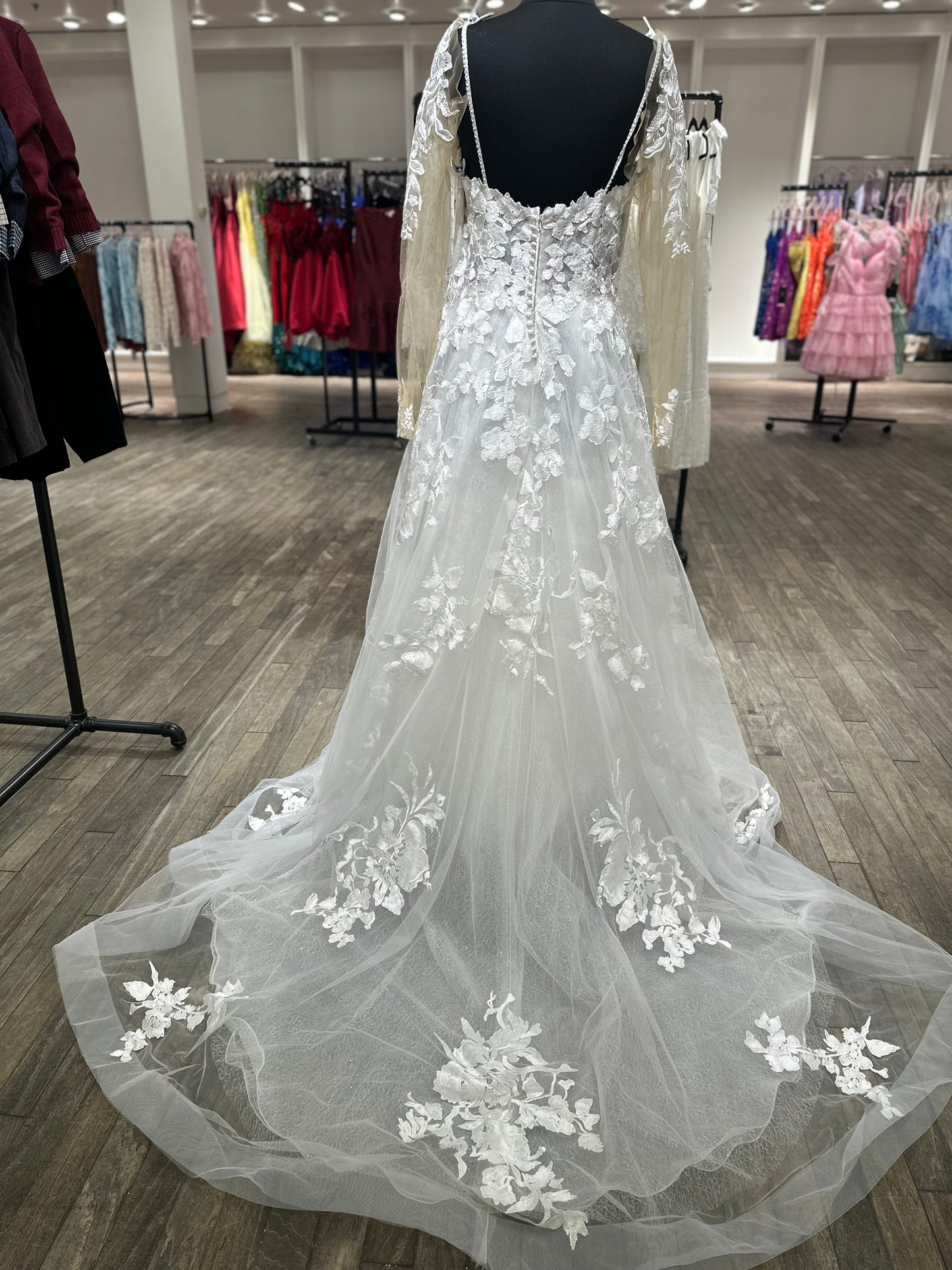 "Nikita" Y22051 Modern Floral Boho Lace Wedding Dress by Sophia Tolli