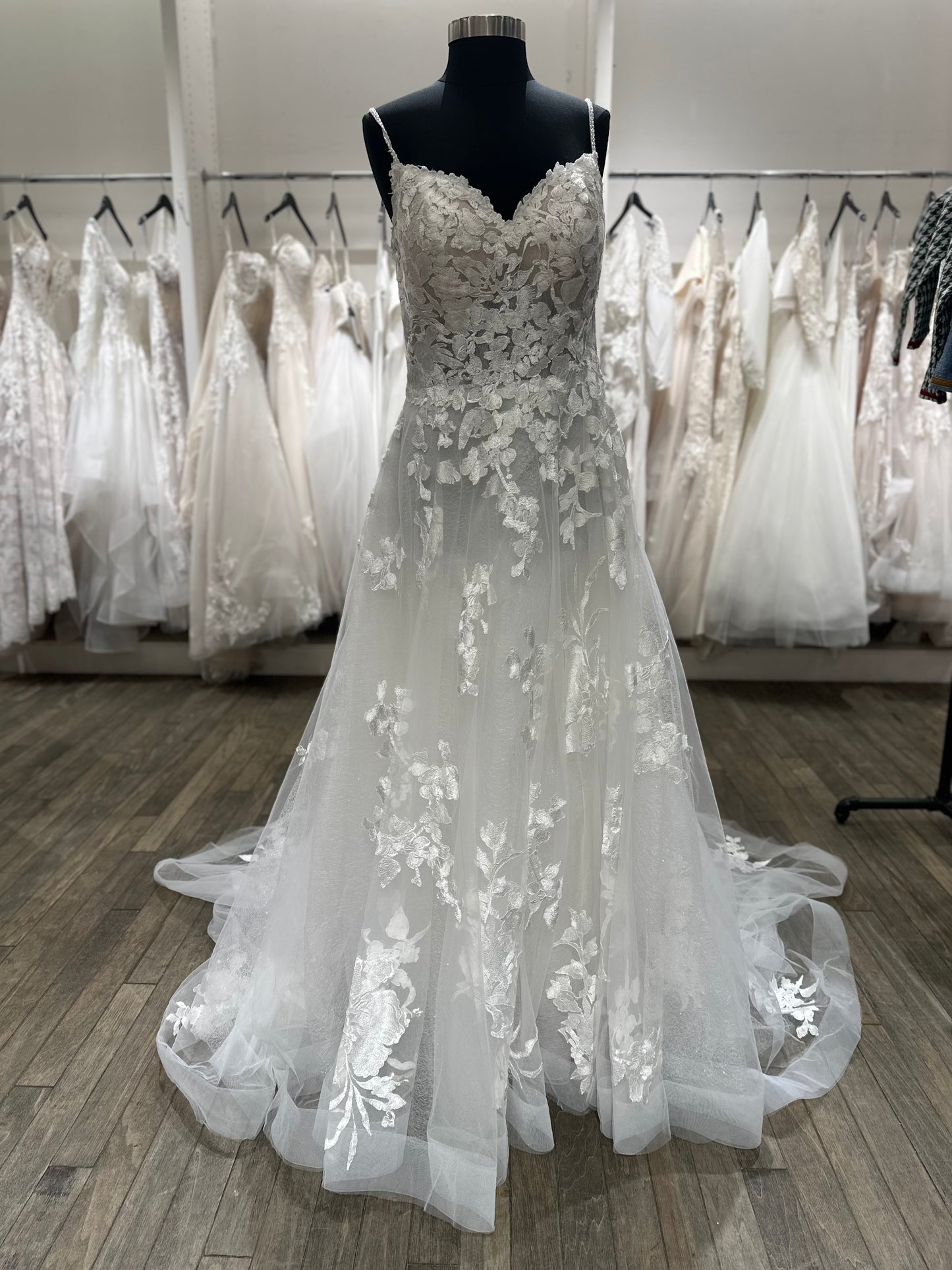 "Nikita" Y22051 Modern Floral Boho Lace Wedding Dress by Sophia Tolli