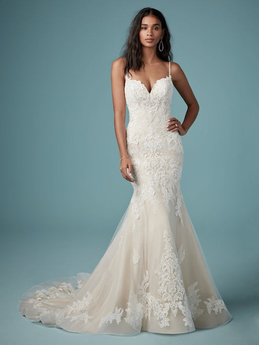 "Glorietta" Fit and Flare Wedding Dress by Maggie Sottero