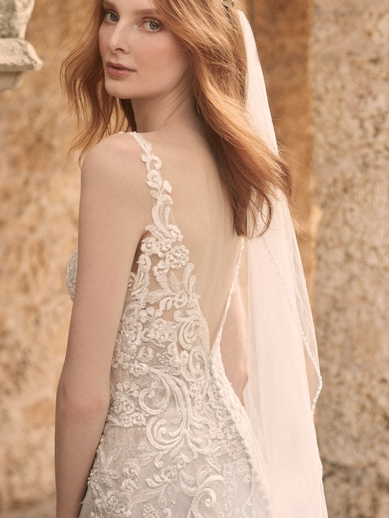 "Johanna" A-Line Illusion Lace Wedding Dress by Maggie Sottero