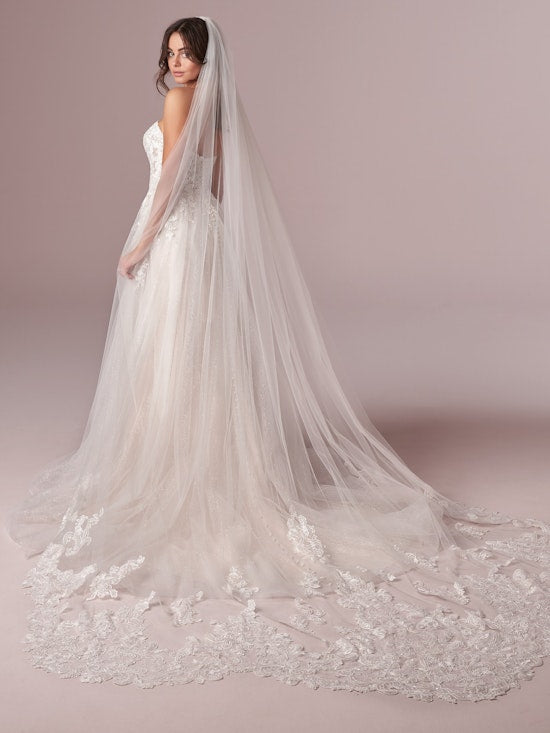 "Mavis" Off-the-Shoulder Tulle Sparkle Princess Wedding Dress by Rebecca Ingram