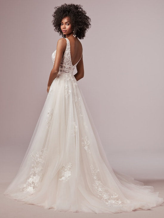 "Raelynn" Lace A-Line Wedding Dress by Rebecca Ingram