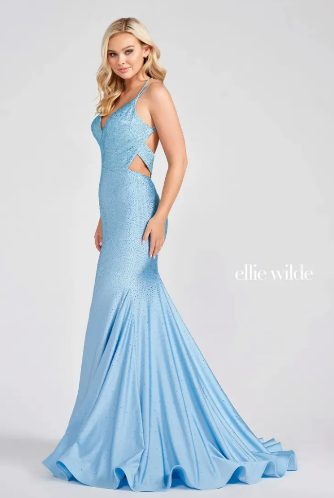 122001 Ellie Wilde Fit & Flare Prom Dress