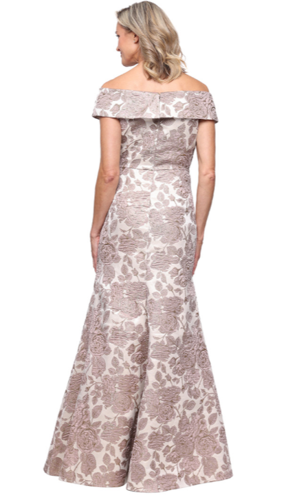 COMING SOON! Long Off the Shoulder Jacquard Dress