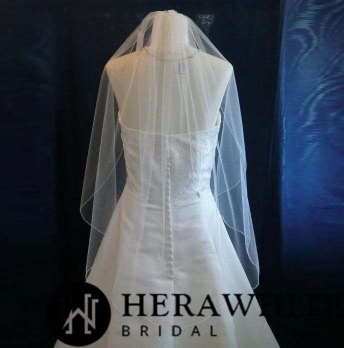 V14 Simple Tulle Veil
