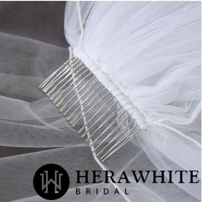 V14 Simple Tulle Veil