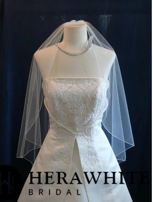 V14 Simple Tulle Veil