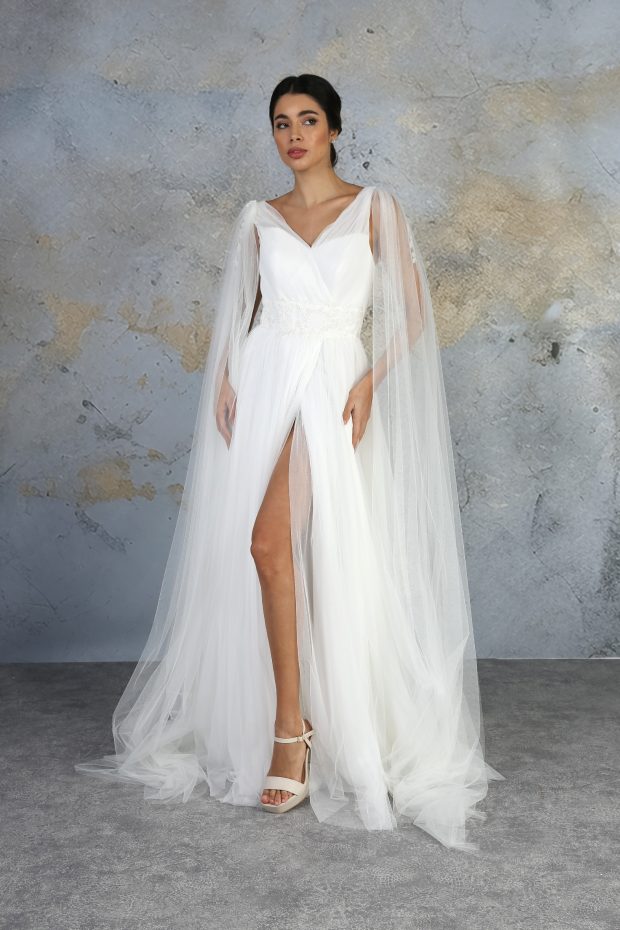 Soft Tulle Beaded Lace Wings