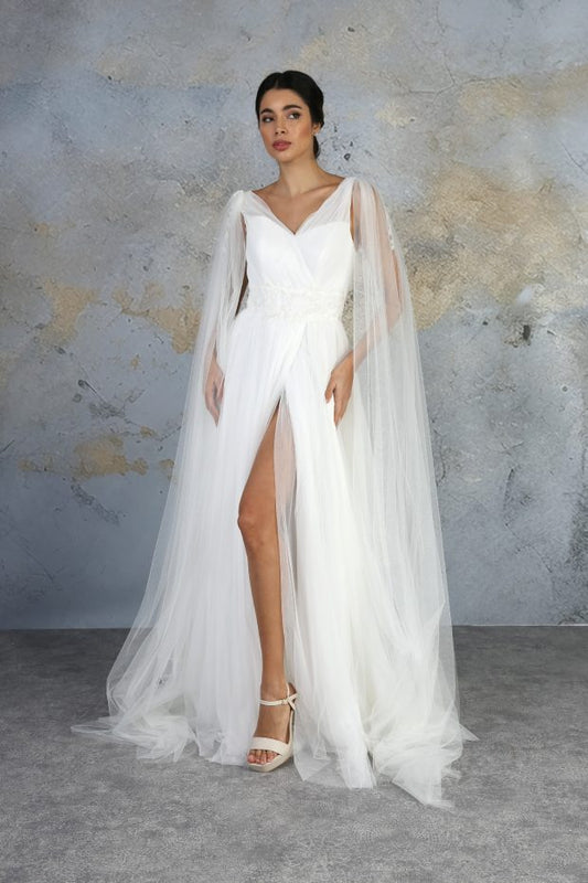 Soft Tulle Beaded Lace Wings
