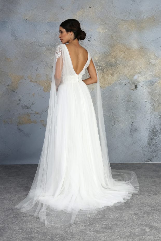 Soft Tulle Beaded Lace Wings