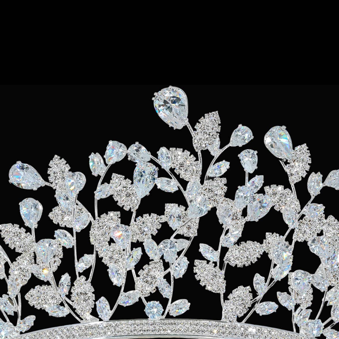 Cubic Zirconium CZ Crystal Bridal Tiara Crown CR332