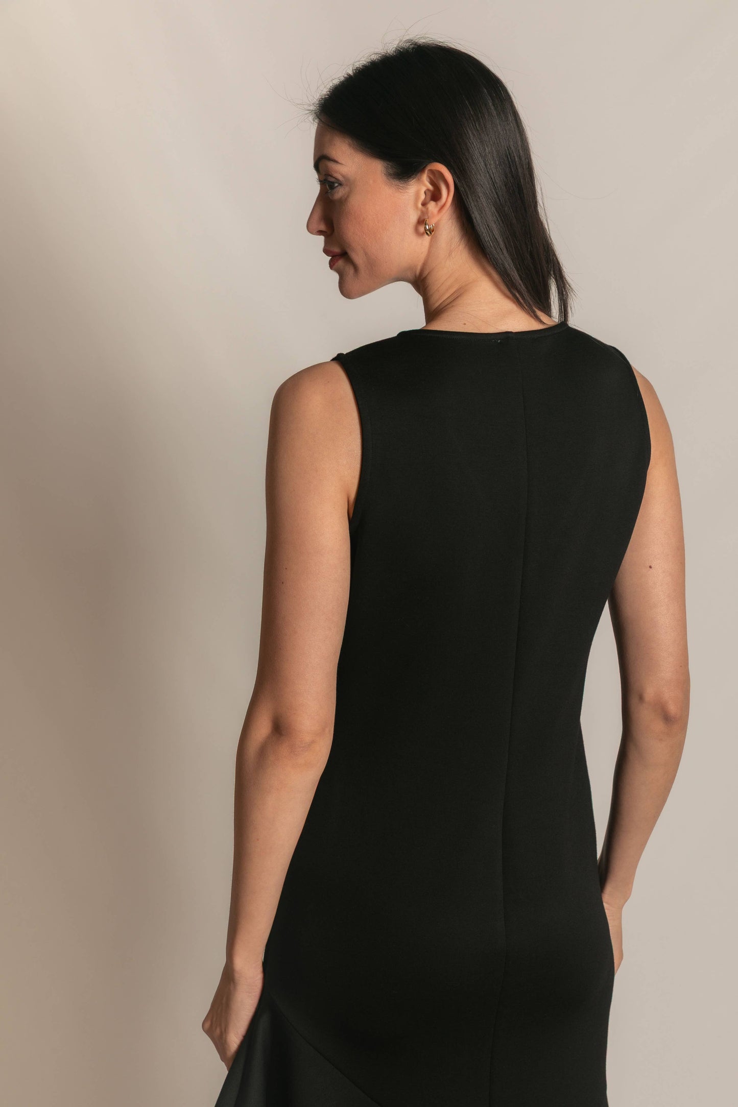 P. CILL Butter Modal Ruffle Bottom Sleeveless Midi Dress