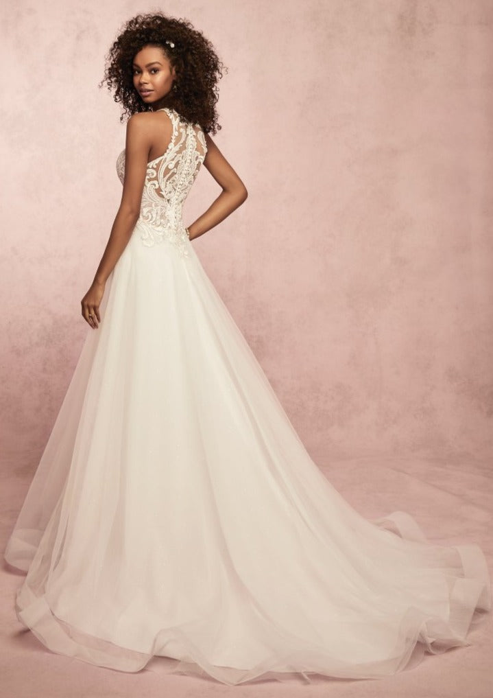 Ardelle Lace High Neck A-Line Wedding Dress by Maggie Sottero Rebecca Ingram