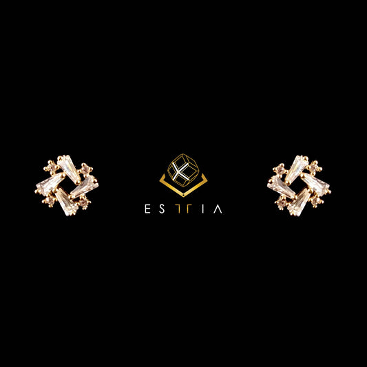 Helix cubic stud 925 Sterling Silver earrings