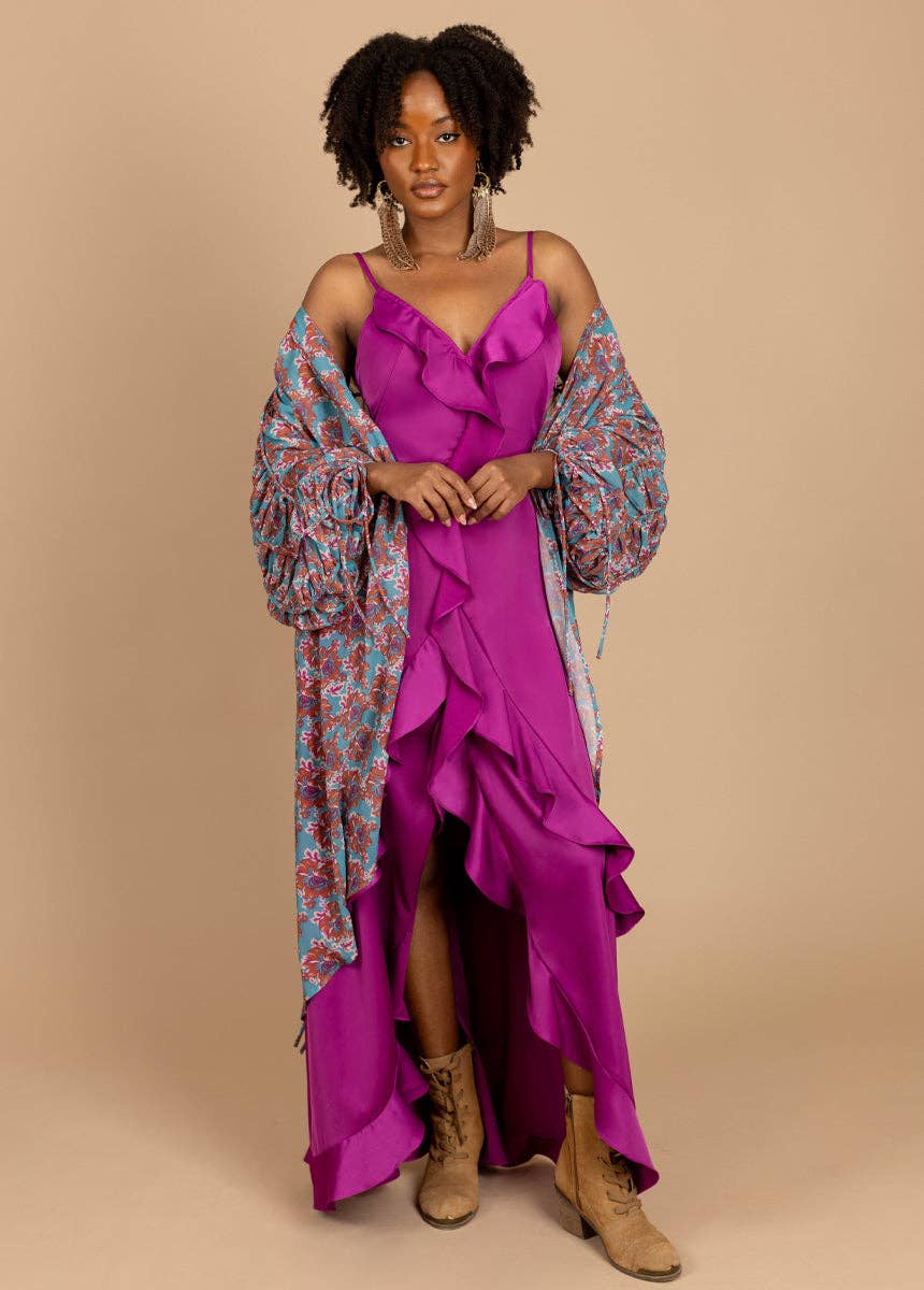 Allona Dress in Berry