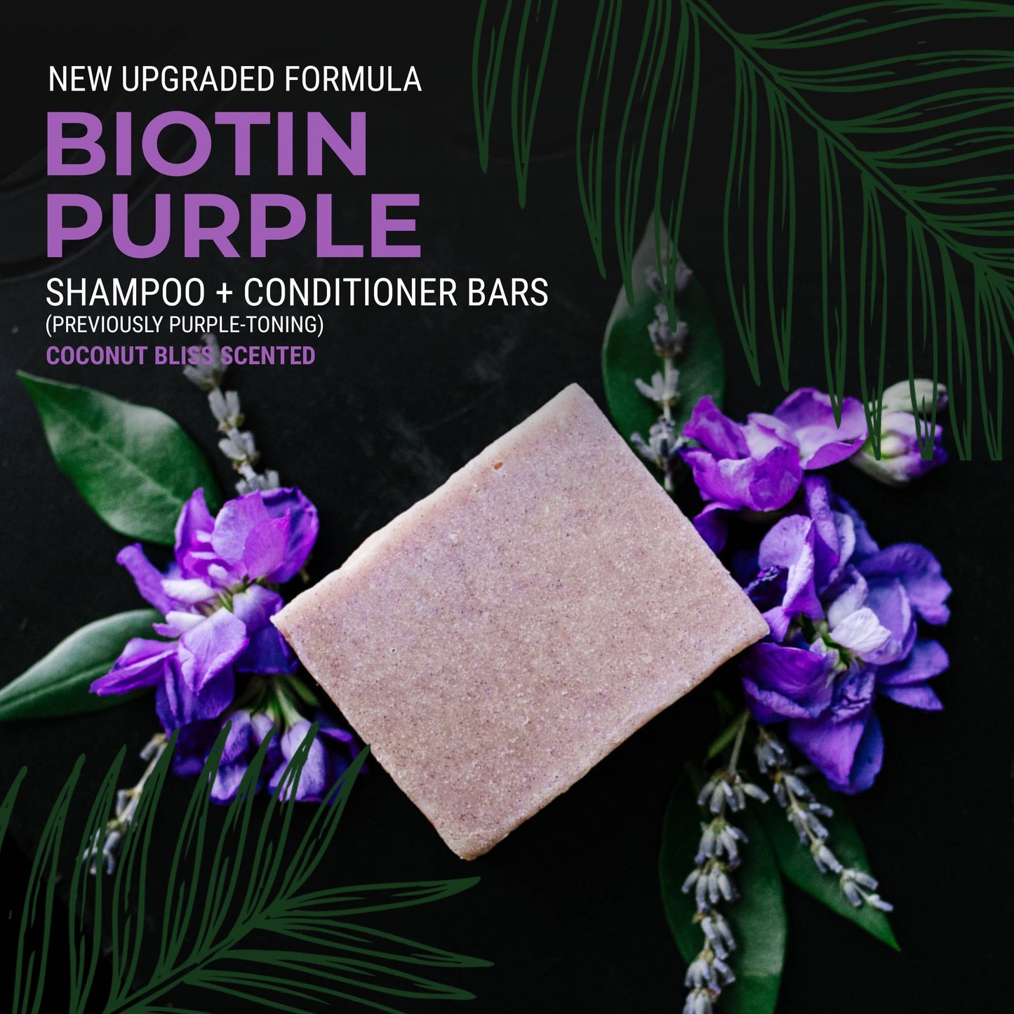 Biotin Purple-Toning Conditioner Bar for Blonde & Gray Hair