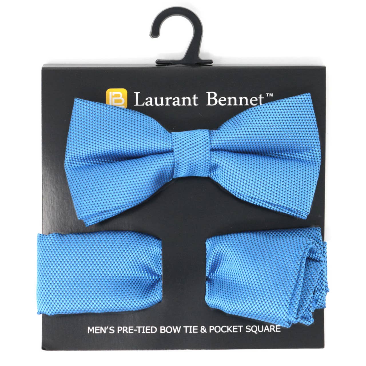 Poly Woven Men's Banded Bow Tie and Hanky Set - BTH6308