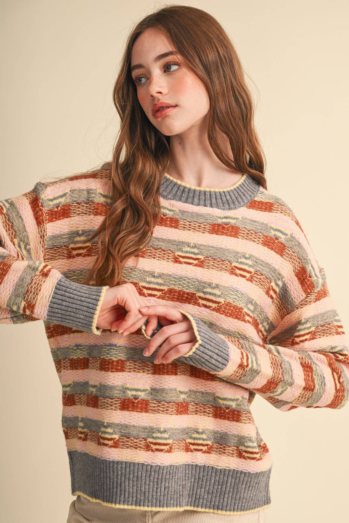 Multi Color Striped Sweater