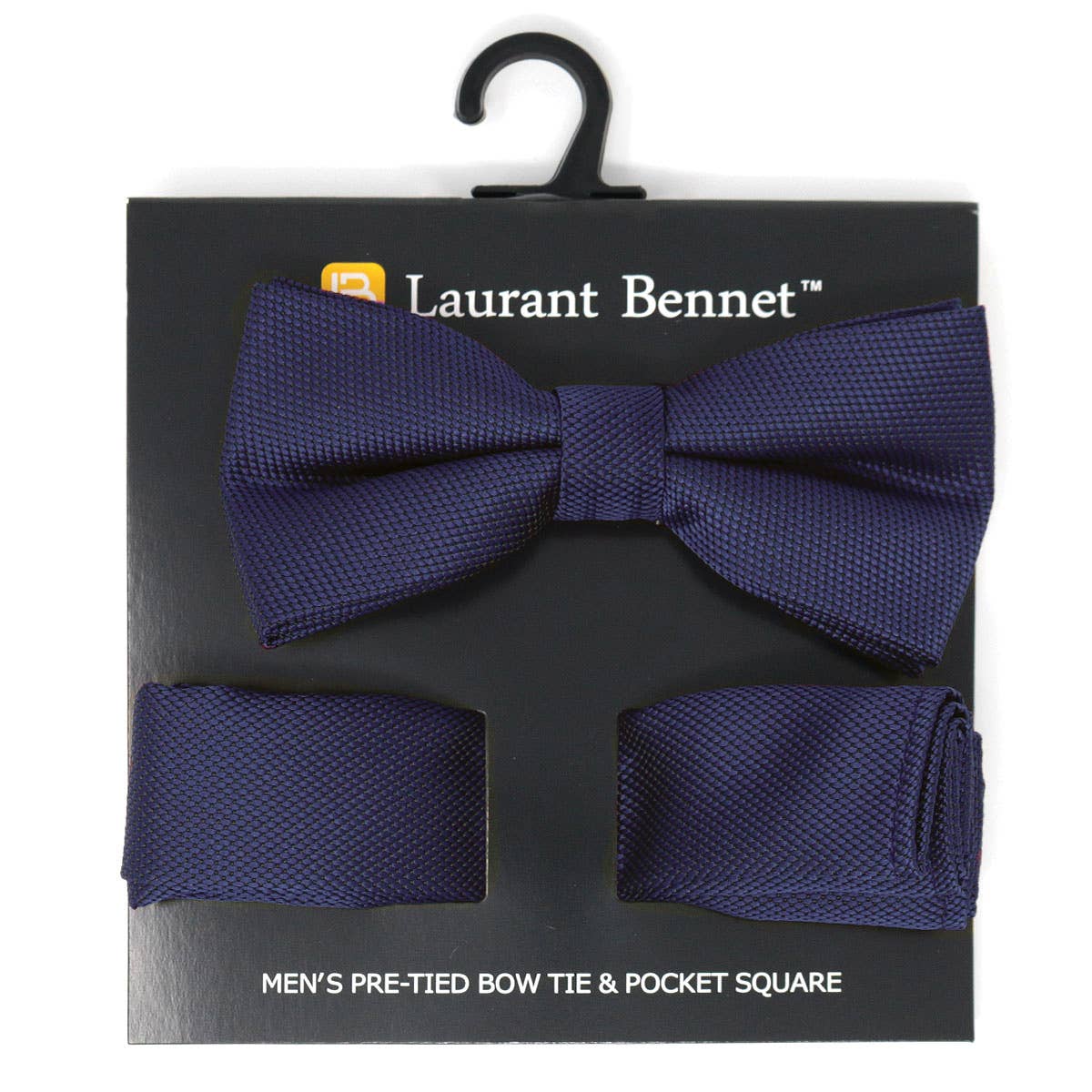 Poly Woven Men's Banded Bow Tie and Hanky Set - BTH6308