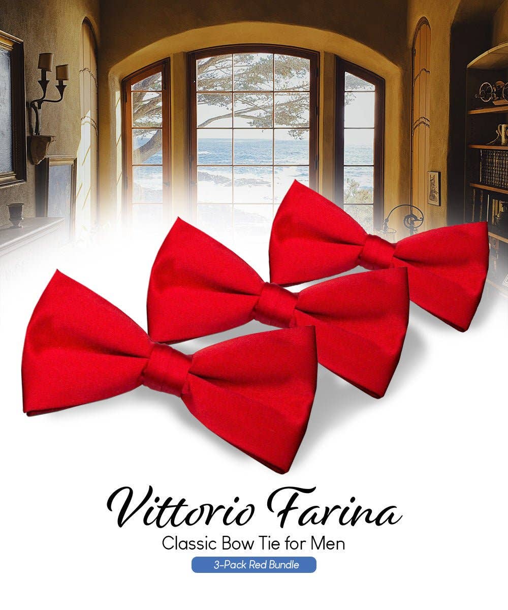 Solid Bow Tie in a Box (Multipacks) by Vittorio Farina