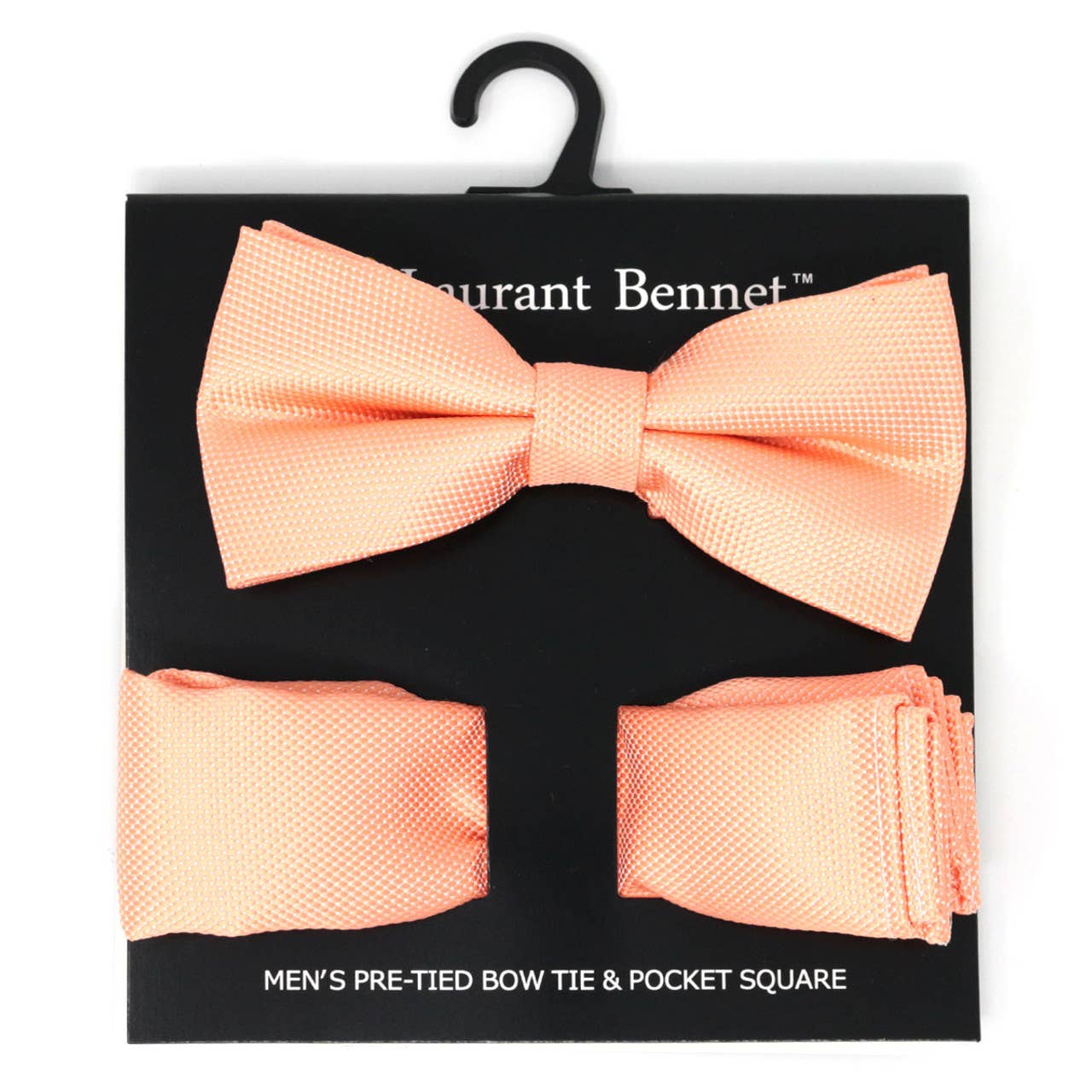 Poly Woven Men's Banded Bow Tie and Hanky Set - BTH6308