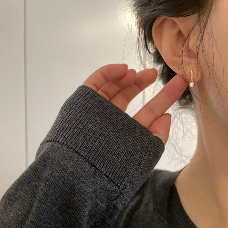 Dainty Geometric Huggie Hoop Earrings in 925 Sterling Silver