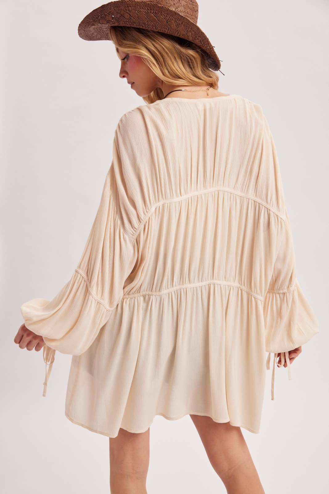 LIGHTWEIGHT BOHO OVERSIZED BALLOON SLEEVE KIMONO
