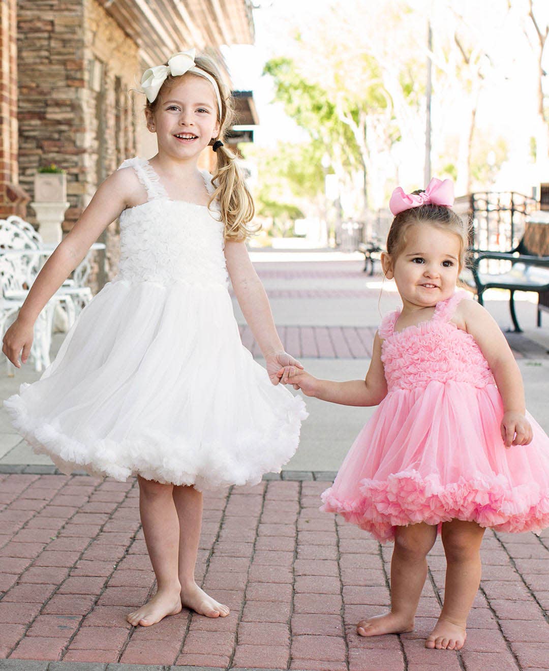 Girls Pink Tulle Sleeveless Princess Petti Dress
